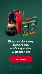 Ekspres do kawy Nespresso + 40 kapsułek w prezencie