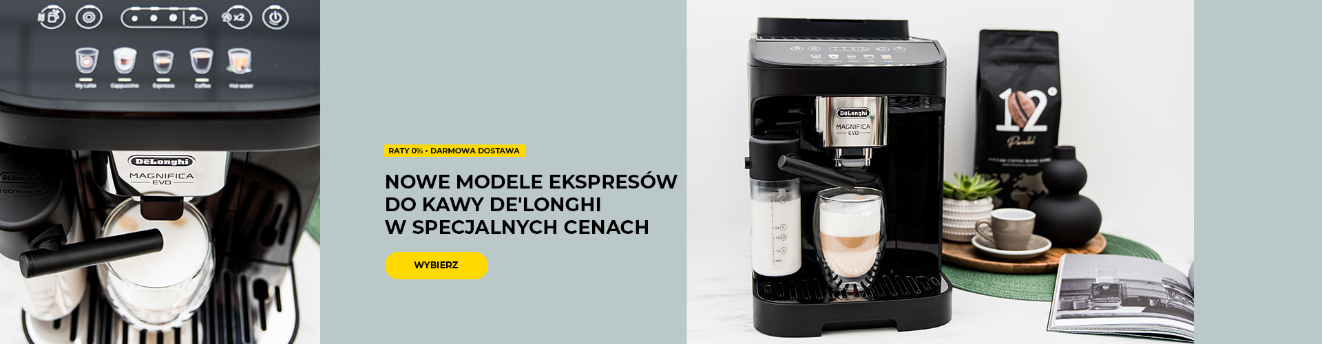 Nowe modele ekspresów do kawy De'Longhi w specjalnych cenach