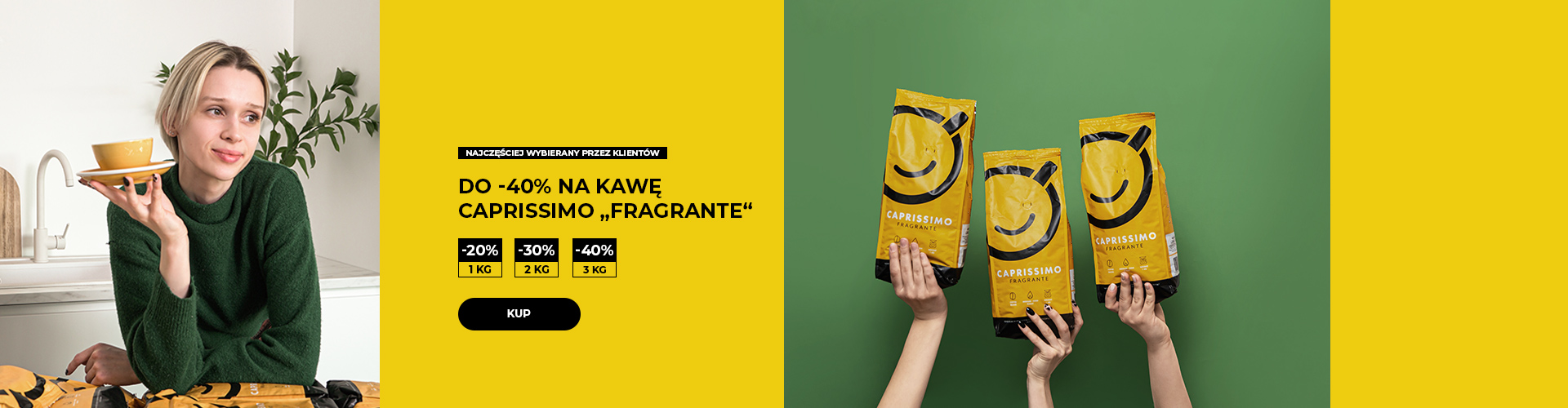 "Do -40% na kawę CAPRISSIMO „Fragrante“ "