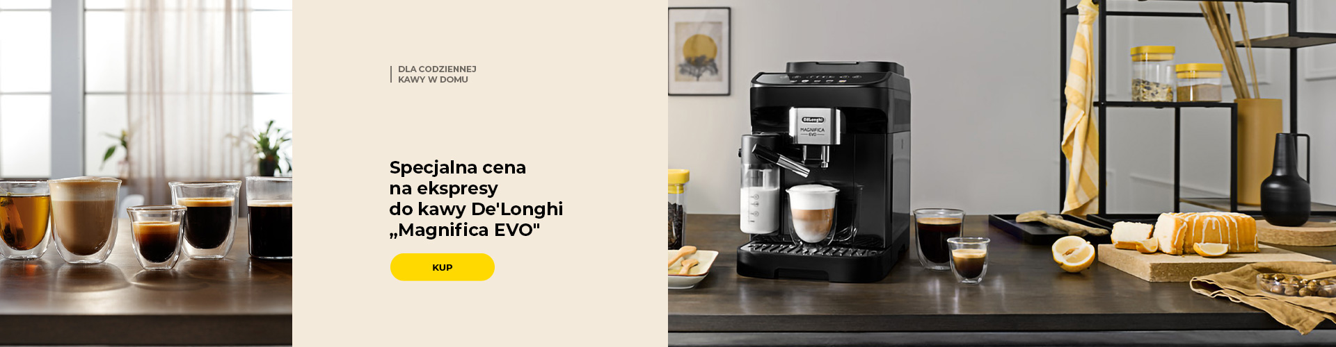 Specjalna cena na ekspresy do kawy De'Longhi „Magnifica EVO“