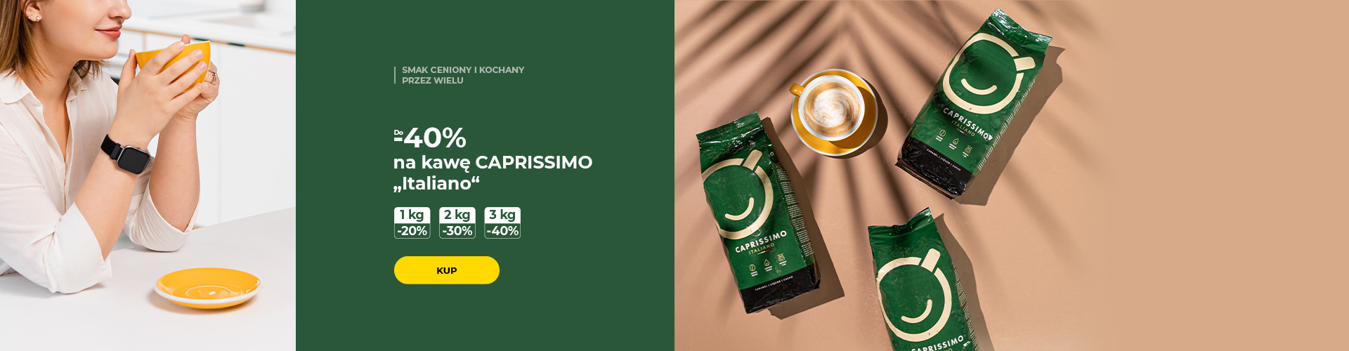 Do -40% na kawę CAPRISSIMO „Italiano“