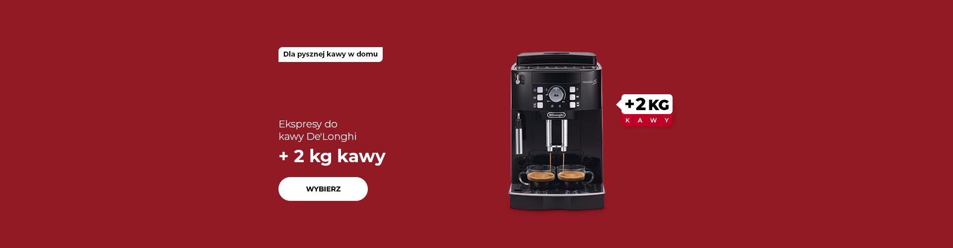 "Ekspresy do kawy De'Longhi + 2 kg kawy "
