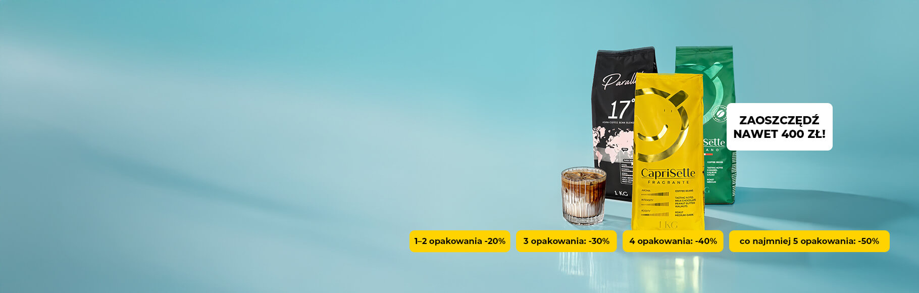 Do -50% na kawy CAPRISETTE i PARALLEL